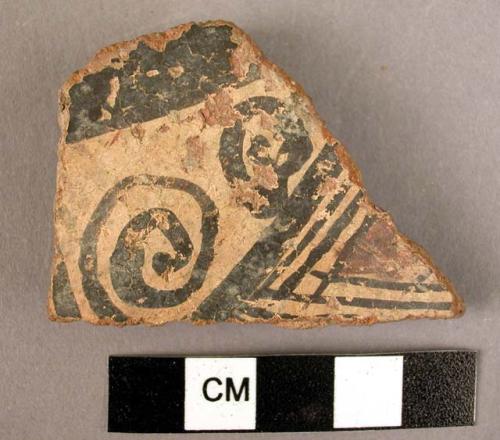 Potsherd - polychrome painted